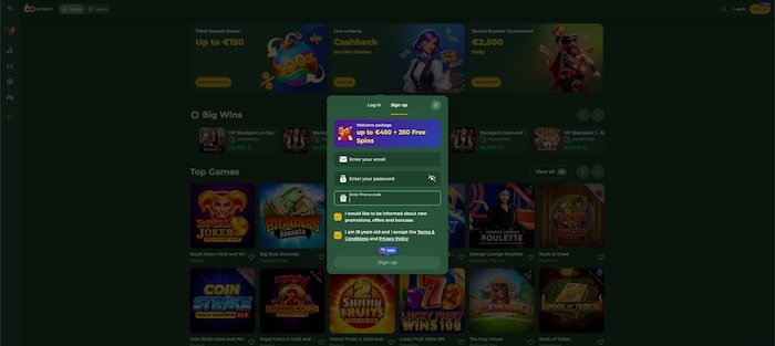BetSixty registratie iDEAL casino