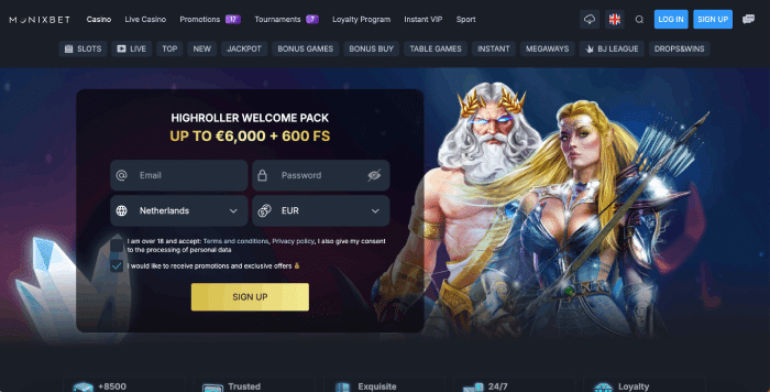 Monixbet online casino ideal