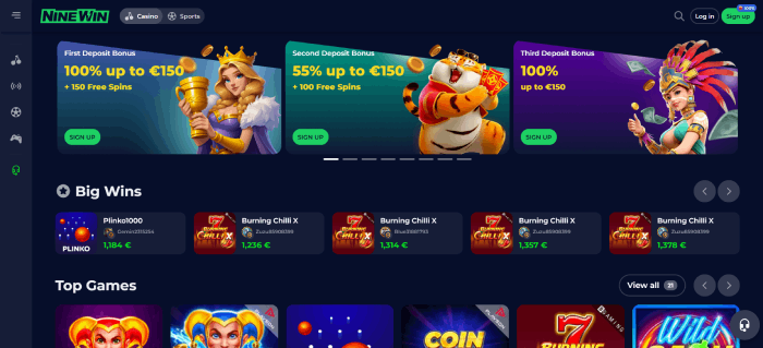 NineWin Online Casino Pay by phone