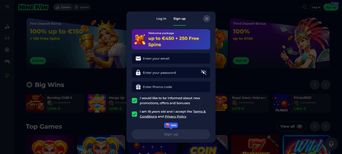 registration at a top pay by phone casino