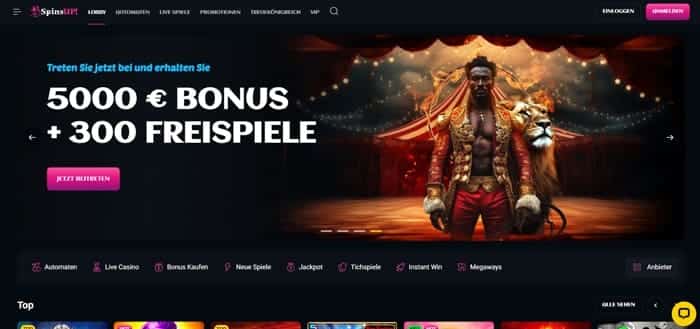 SpinsUP Online Casino ohne Pause