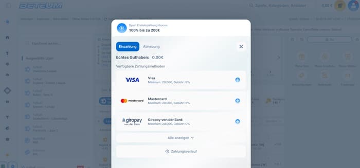 Einzahlung von Echtgeld bei einem Online-Wettanbieter ohne LUGAS