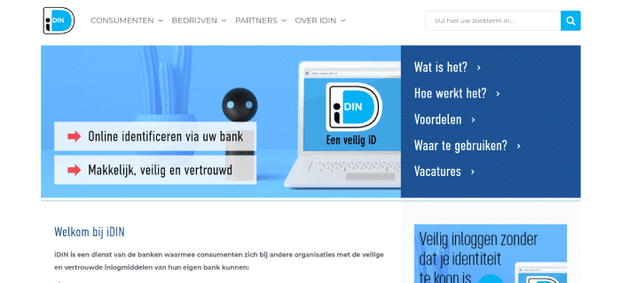 iDIN casino verificatiemethode