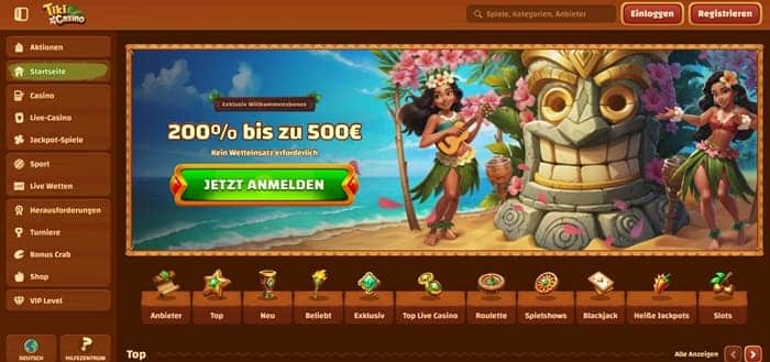 Tiki Online Casino ohne 5 Sekunden Pause