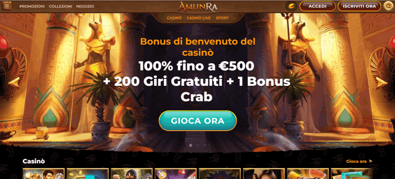 AmunRa: Casinò senza licenza AAMS