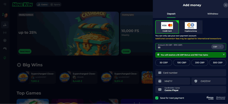 Deposit in the best payout online casino