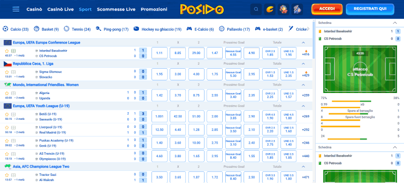 sezione sport nei casinò stranieri