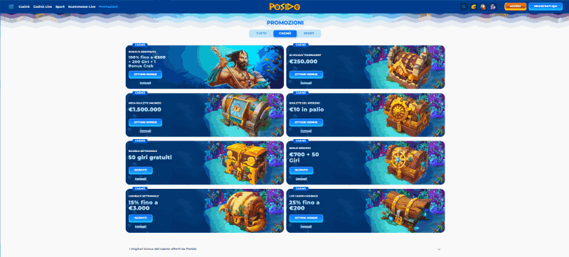 offerta di bonus per i casinò online stranieri