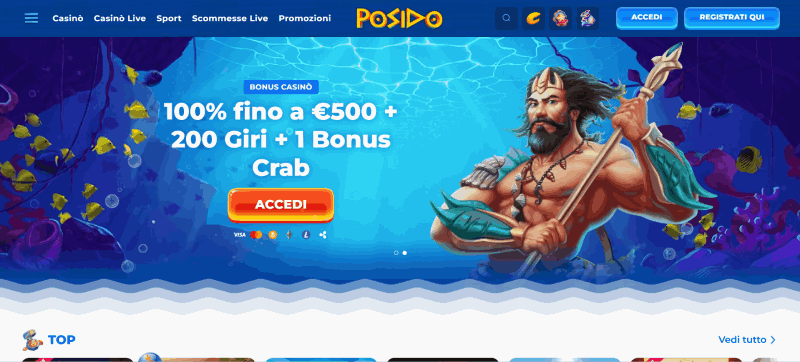 Posido: miglior casinò online non AAMS