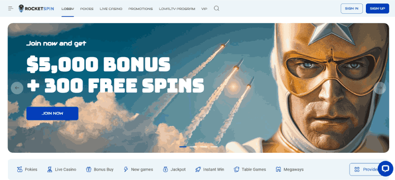 RocketSpin: Online Casino without KYC