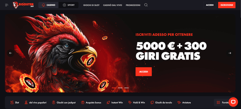 RoosterBet: Casinò online non-AAMS