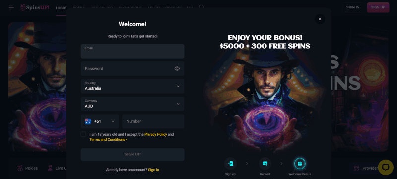 Register at no KYC casino
