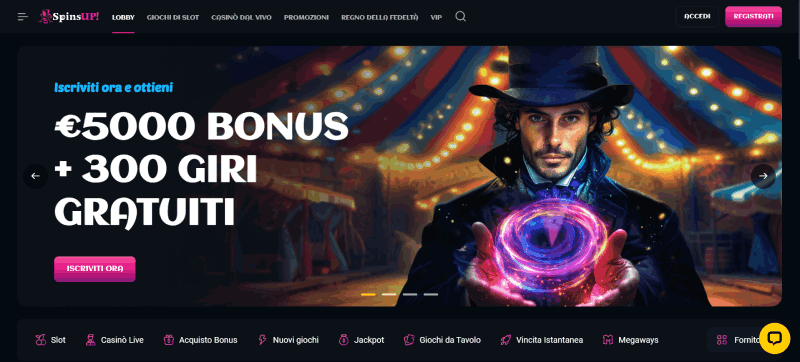 SpinsUP: Non AAMS casino online 