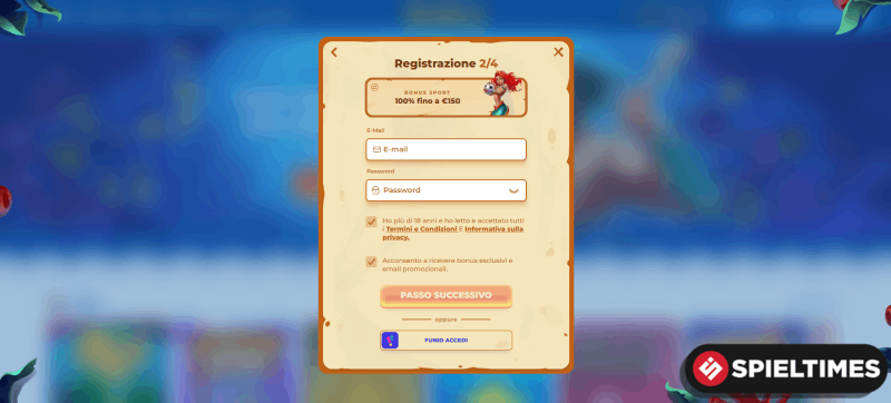 Registrazione al sito di scommesse senza licenza AAMS